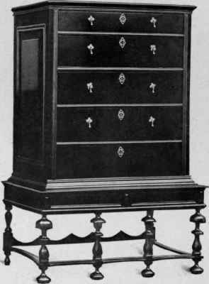High Chest of Drawers, 1680 1700.