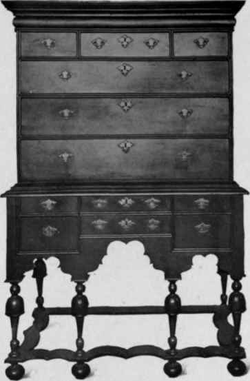 High Chest of Drawers, 1710 20.