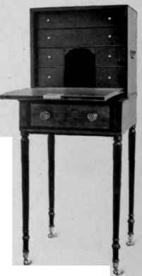Inlaid Writing Cabinet, about 1800.
