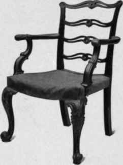 Ladder Back Chair in Chippendale style,