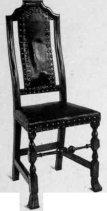 Leather Chair, Spanish feet, 1700 10.