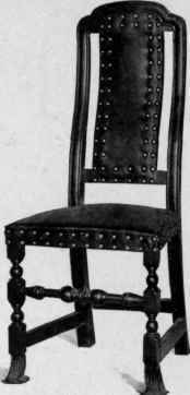 Leather Chair with Spanish feet, 1700 10.
