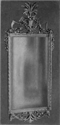 Looking Glass with carved and gilt frame, 178S 95 