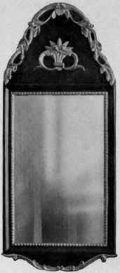 Looking Glass with mahogany and gilt frame, 1785 95.