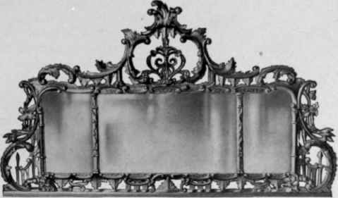 Mantel Looking Glass, Chippendale style, 1750 70.