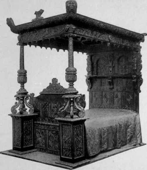 Oak Bedstead, late sixteenth century.