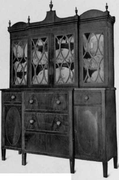 Sheraton Sideboard with china closet, about 1800
