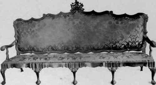 Sofa, Chippendale style, third quarter eighteenth century.