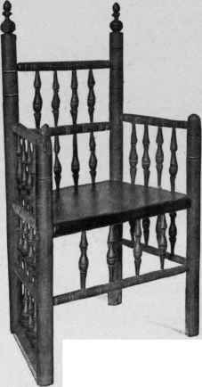 Turned Chair, Brewster style, first quarter seventeenth century.