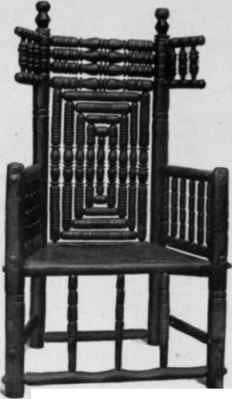 Turned Chair, first quarter seventeenth century.