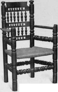 Turned Chair, first quarter seventeenth century.