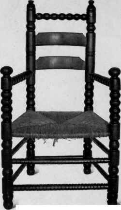 Turned Slat Back Chair, 1675 1700.