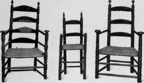 Turned Slat Back Chairs, 1700 25.