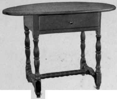 Turned Table, about 1700.
