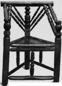 Turned Three Legged or Boffet Chair, sixteenth century.