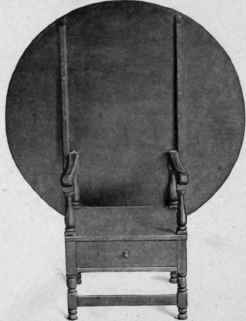 Turned Wainscot Chair Table, 1725 50.