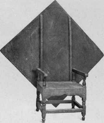 Turned Wainscot Chair Table, about 1700.