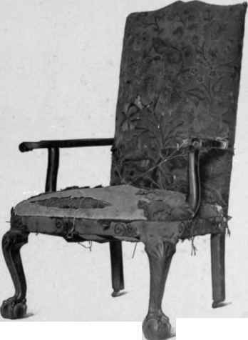 Upholstered Chair in Chippendale style, 1750 60.