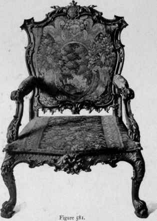 Upholstered Chair in Chippendale style, 1750 60.