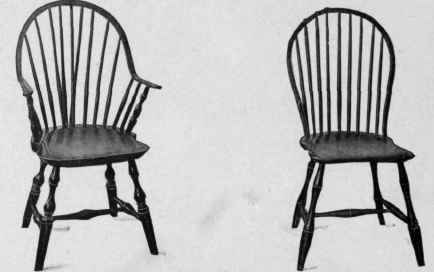 Windsor Chairs, last quarter eighteenth century.