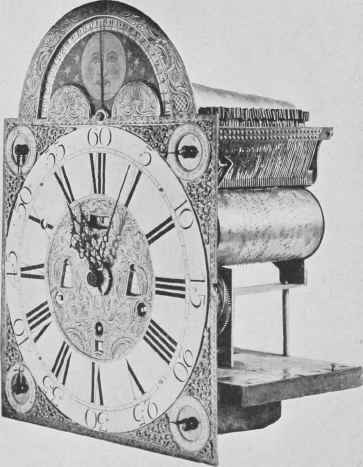 An Example Of The Dial And Movement Of An Elaborate Long Case Musical Clock.