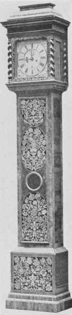 Case Veneered With Floral Marqueterie In Panel.