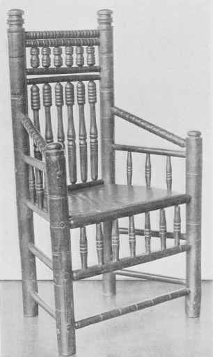 Chair Of Ash, Elm And Fruit Wood.