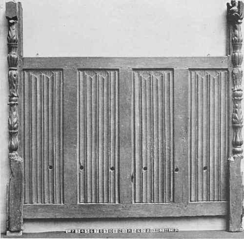 Head Board Of Oak Bedstead.