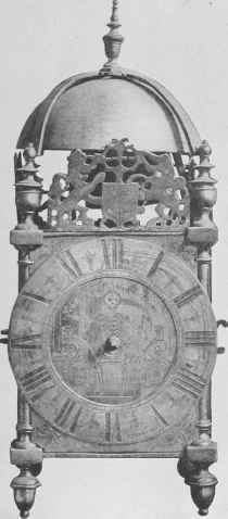 Lantern Clock With Heraldic Fret.