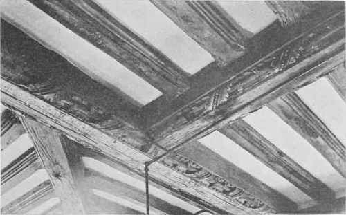 Lavenham Woolhall, South Wing. Ceiling Beams.