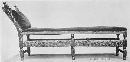 Oak And Walnut Day Bed.