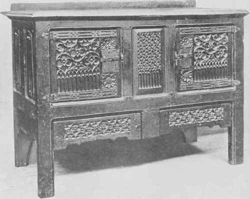 Oak Cabinet, Probably French Or Burgundian.