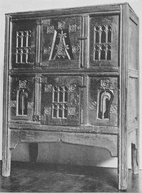 Oak Standing Cupboard.