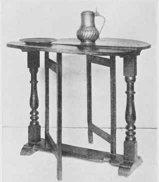 Oak Table With Hinged Tops And Double Gate.