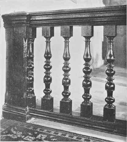 Portion Of Oak Altar Railing.