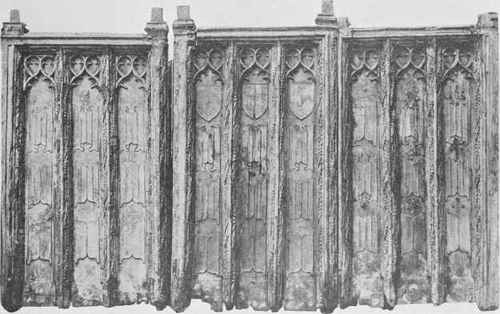 Portion Of Oak Great Hall Screen.