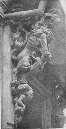 The Left Hand Caryatid Or Bracket To The Porch Cornice.