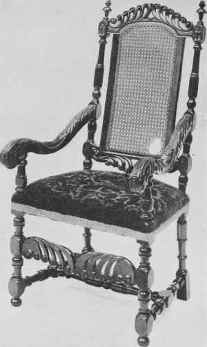 Walnut Single And Arm Chair.