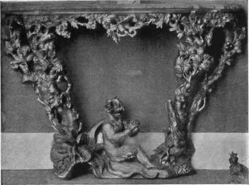 CONSOLE. Epoch Louis XV. Collection of M. de le Breteche.