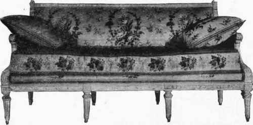 LOUIS XVI SOFA. Palace of the Petit Trianon, Versailles.