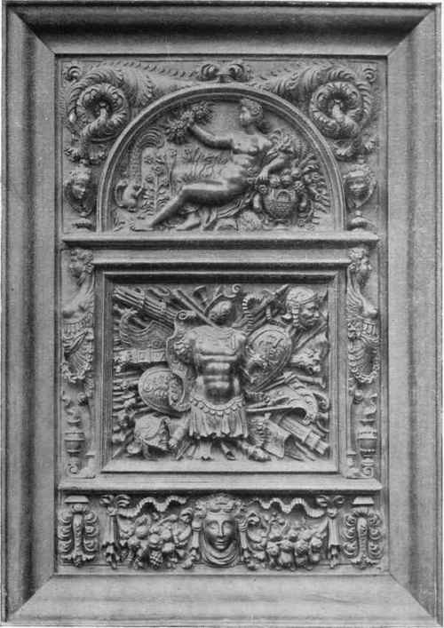 PANEL OF CUPBOARD. School of Hugues Sambin. Middle of XVI Century. Boy Collection.
