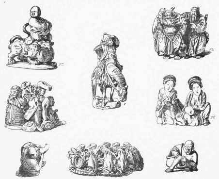 Antique ivory Netzkes. (M. Paul Gasnault's Collection.)