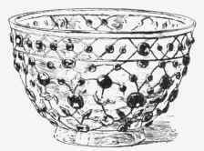 Cup of rock crystal, incrusted with gold and precious stones. Persian work of the Sixteenth Century. (Louvre).