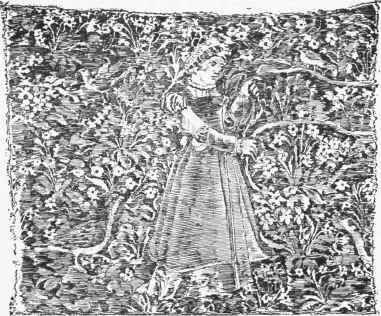 Fragment of a tapestry of the Fifteenth Century. (Collection of M. Gogue Robin.)