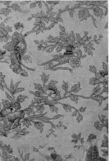 6. Chinese floral on plain cretonne.