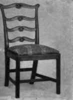 9. Ladder back Chippendale chair, $35.