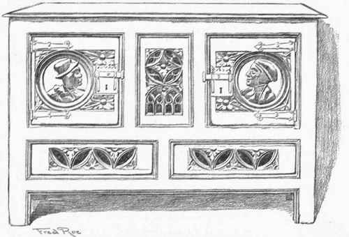 LATE. GOTHIC CUPBOARD, PIERCED WITH TRACERY
