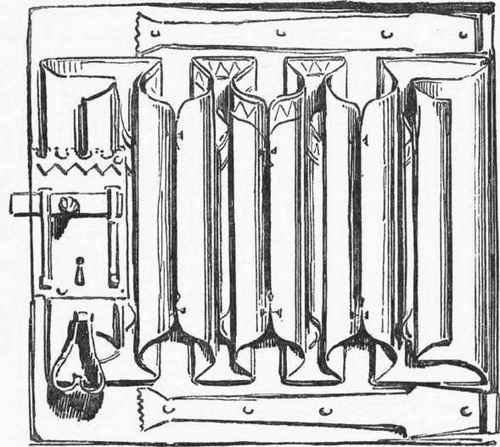 LINEN PANEL DOOR IN CUPBOARD COLLECTION OF E. A. BARRY, ESQ.