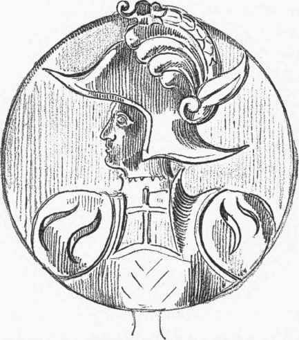 MEDALLION HEAD ON PANELLING, TEMP. HENRY VIII.,