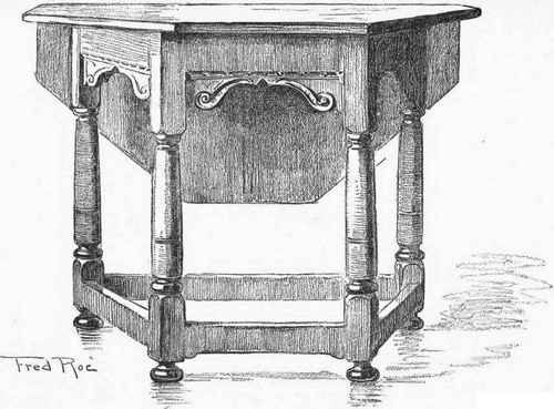 OCTAGONAL FLAP TABLE, TEMP. CHARLES I.